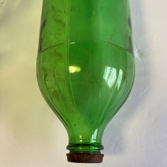 Vintage Argentina Green Glass Bottle with Cap - Picture 9 of 16